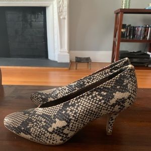 Anne Klein snakeskin heels